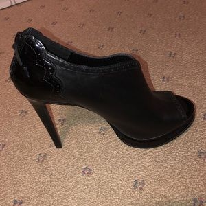 Peep toe booties